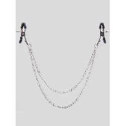 Image of Bondage Boutique Adjustable Nipple Clamps with Double Chain