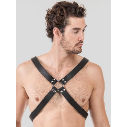 Image of DOMINIX Deluxe Leather Cross-Body Harness
