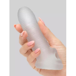 Perfect Fit Fat Boy Micro Ribbed 5.5 Inch Penis Sleeve with Ball Loop