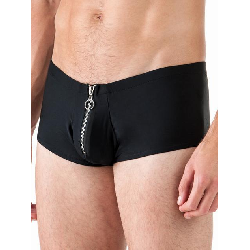 Image of Male Power Wet Look Zipper Shorts