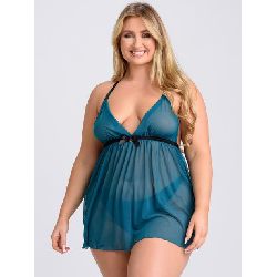 Lovehoney Barely There Wine Sheer Babydoll Set