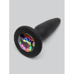 Image of Glams Silicone Mini Butt Plug with Rainbow Crystal 3 Inch