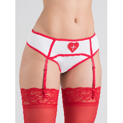Lovehoney Fantasy White Sexy Nurse Garter Thong