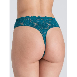 Lovehoney Mindful Forest Green Recycled Lace High-Waisted Thong