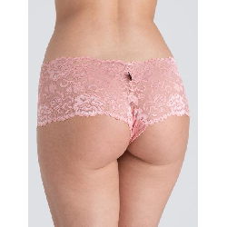 Image of Lovehoney Flirty Powder Pink Lace Shorts