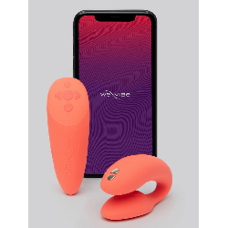 Image of We-Vibe Chorus Orange App and Remote Controlled Rechargeable Couple's Vibrator