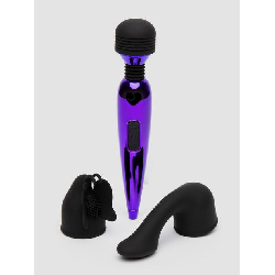 Image of Lovehoney Purple Power Mini Massage Wand Vibrator Kit (4 Piece)