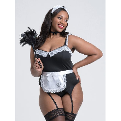 Image of Lovehoney Fantasy Plus Size Maid For You French Maid Costume