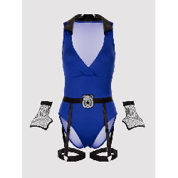 Image of Lovehoney Fantasy Plus Size Blue Sexy Cop Body Costume